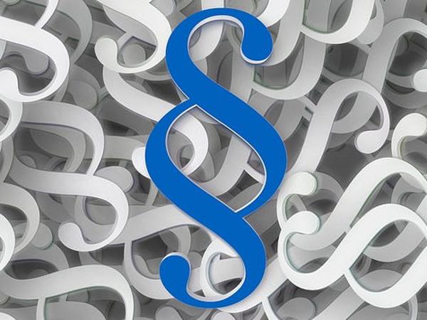 Pragraphenzeichen blau